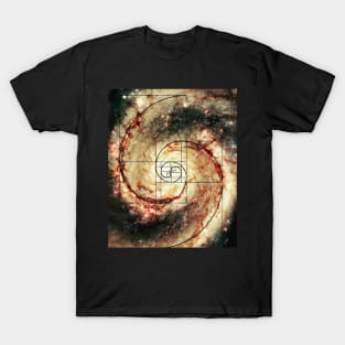 Golden Ratio - Galaxy - Fibonacci Spiral T-Shirt